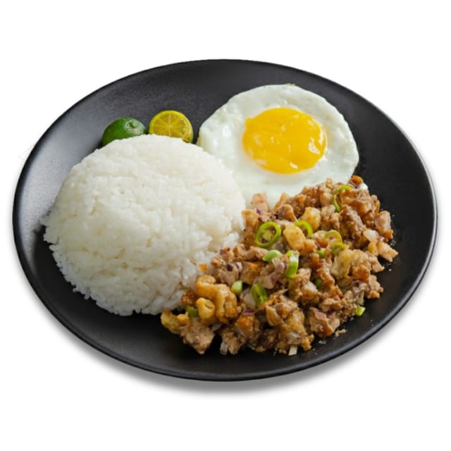 Sisig & Egg with Rice.