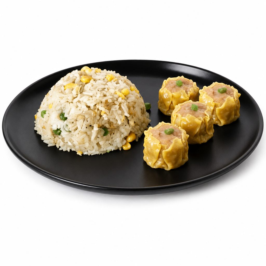 4 Pieces Siomai with Fried Rice.