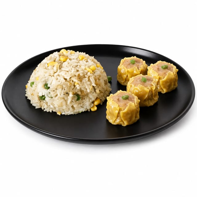 4 Pieces Siomai with Fried Rice.