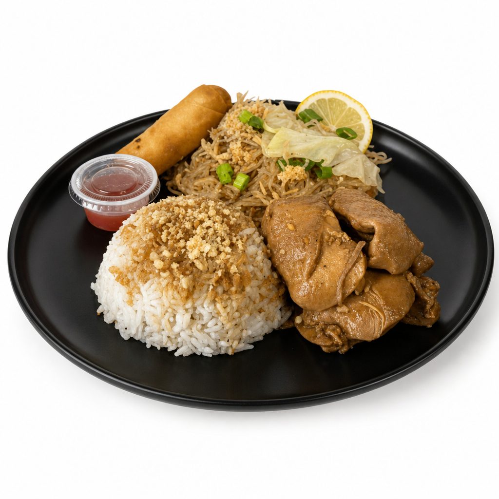 C1 - Adobo with Rice, Subic Pancit & 1 Pc Lumpia.