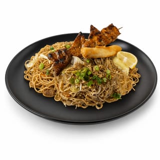 C2 - Subic Pancit with 1 Piece Lumpia & 1 Stick Skewer BBQ